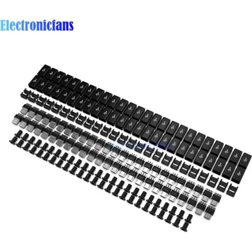 100Pcs/Lot Micro USB Male Plug Connectors Kit With Covers Black Color For Diy