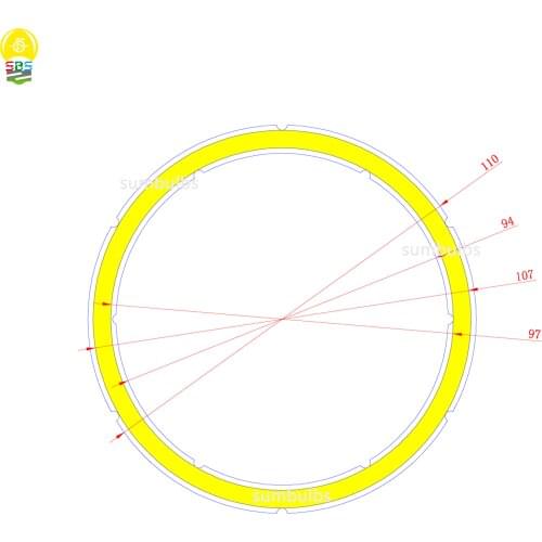 110mm angel eyes LED COB light source chip 12V DC input Warm Cold white color 11W dimmable led with remote dimmer controller