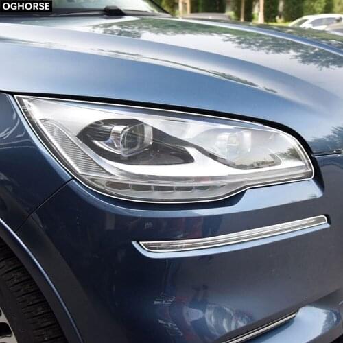 2X Car Headlight Self Healing Protective Film Vinyl Protection Transparent TPU Decal Sticker for Lincoln Aviator 2019 2020