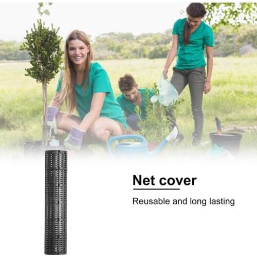 3/6pcs Black Plant Protection Cover Smart Plant And Tree Protection Device Scalable Guard Hollow Protector Hollow 7x50cm