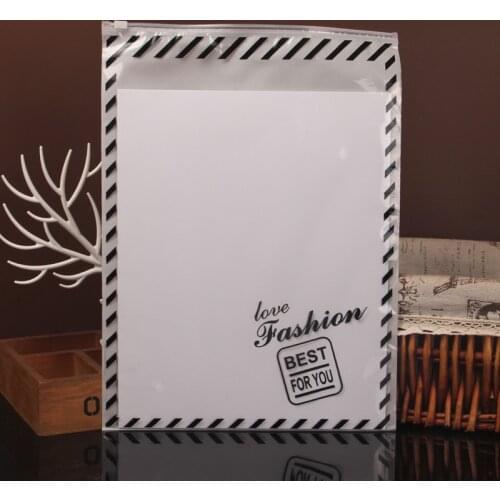 50pcs Mens T-shirt leggings packaging bags zipper zip lock plastic pocket shirt sweater transparent PE non-woven clothing bag