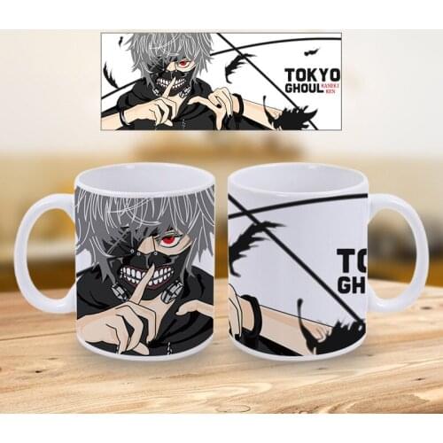 Anime Tokyo Ghoul Cartoon kaneki ken Figure Mug Color Changing DIY Coffee Milk Tea Ceramic Cups for Boys Girls Birthday Gifts