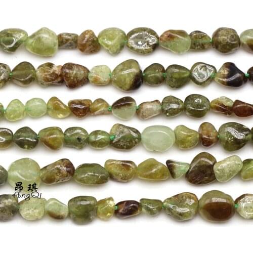 4-7mm Natura Green Garnet Gem Stone Beads Irregular Shape Gravel Beads For DIY Necklace Bracelet Fashion Jewelry Making 15