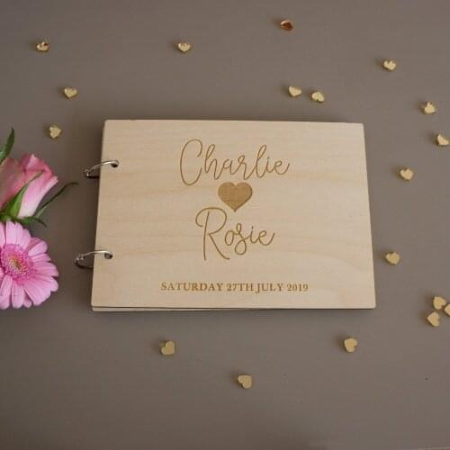 Wooden Personalized Wedding Guest Book Alternative ,Custom Name Sign Book, Birthday Party Sign Rustic Wedding Decor