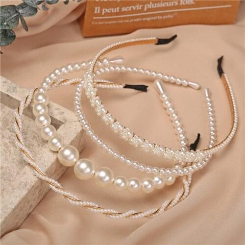 2020 Summer New Elegant Full Pearl Hairband, Cute Headband Hair Hoops Holder Ornament Head Band,Female Fashion Hair Accessories