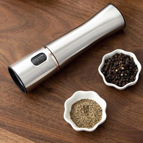 Electric Pepper Mill Stainless Steel Automatic Gravity Shaker Salt Pepper Grinder Kitchen Spice Grinder Cook BBQ Seasoning Tool