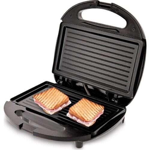 Electric Toaster Press Grill Gourmet Sandwich Maker Bread Black White Practical