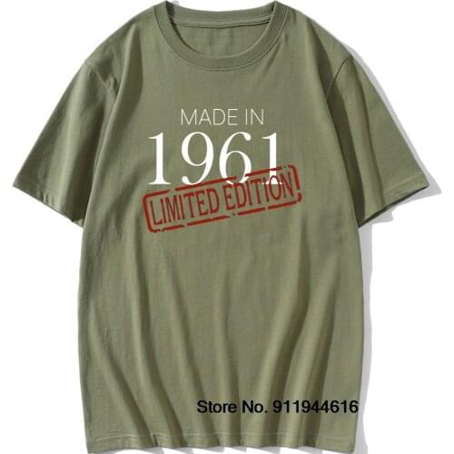 LIMITED EDITION 1961 60th Birthday T-Shirt Christmas Gift Cotton Short Sleeve Funny T Shirt Graphic Harajuku Retro