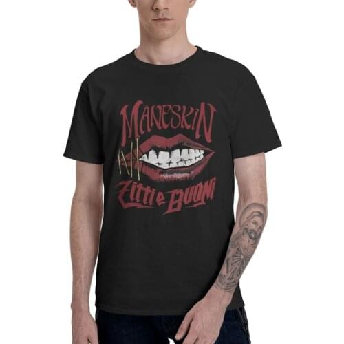 Maneskin Band Lovers T Shirts Men Short Sleeve 100% Cotton T-shirts Italy Rock Music Tee Graphic Tshirts Gift