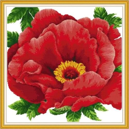 H864 Begonia flowers cross stitch kit aida 14ct 11ct count printed canvas stitches embroidery DIY handmade needlework