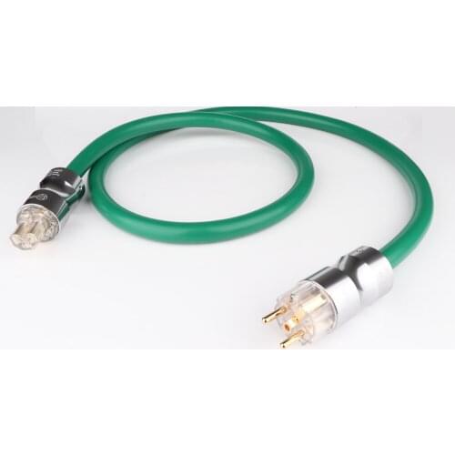 HI-End Copper Silver Mixed HIFI Power Cable Schuko Power Leads AC Power Cord For HIFI CD AMP AUDIO System