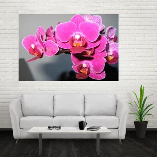 Nice Orchid Butterflies Poster Custom Canvas Poster Art Home Decoration Cloth Fabric Wall Poster Print Silk Fabric Print