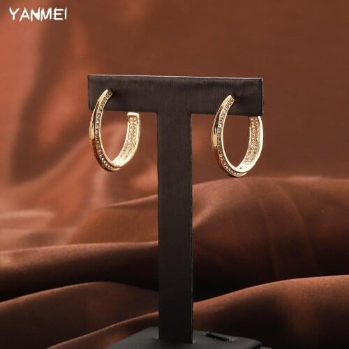 Round Luxury Earrings for Women Geometric Shiny High Quality Golden Date Earrings Summer Fashion Banquet Jewelry Pendientes