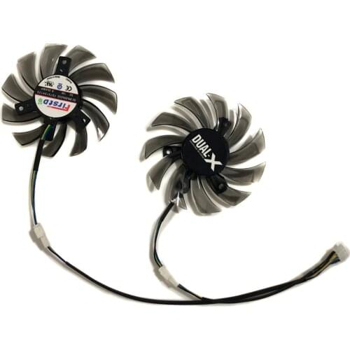 75MM GPU VGA Cooler Alternative Cooling Fan For Radeon GALAKURO kuroutoshikou R9 380 Graphics Video Cards as Replacement