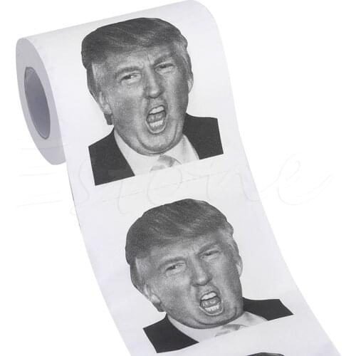 Hot!!! Donald Trump Humour Toilet Paper Roll Novelty Funny Gag Gift Dump with Trump