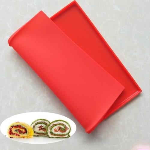 Small Silica Gel Swiss Roll Placemat Rolls Cake Mold