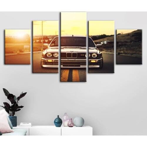 Modular Canvas Painting Home Decoration 5 Pieces BMW Car Pictures Modern Hd Printed Poster For Living Room Wall Artwork Frame