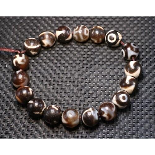 Set of 18 Magic Tibetan old Agate Multi Symbol Big Round dZi Bead Amulet For DIY LKbrother Sauces Top Quality Garrentee