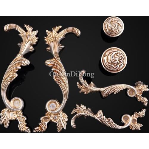 NEW 5Pair or 10PCS Furniture Handles European Antique Drawer Dresser Wardrobe Cupboard Cabinet Kitchen Pulls Handles and Knobs