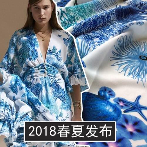 2018 spring and summer new high-fashion digital printing fabric dress shirts parent-child clothing wholesale clothing stock
