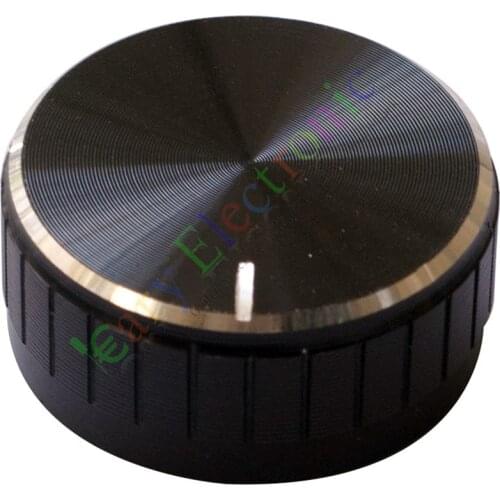 Wholesale and retail 50pc 40mm Pedal Top skirted Black knob Guitar tube Amp JAZZ BASS audio DIY parts free shipping