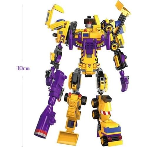Enlighten 7 in 1 Transformered Bricks Compatible Deformation Robot Model Building Blocks Sets Assembly Children Education toy