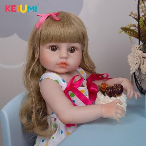 Lifelike 48 CM Full Silicone Soft Body Girl Reborn Baby Doll Toy Realistic 19 Inch Princess For Birthday Gift Bedtime Playmate