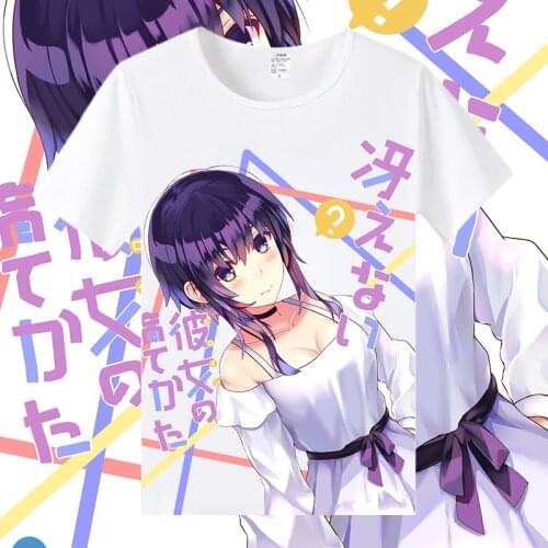 Saekano: How to Raise a Boring Girlfriend Cosplay T Shirt Japanese Anime Cartoon Katou Megumi Summer T-Shirt Top Tee Costume