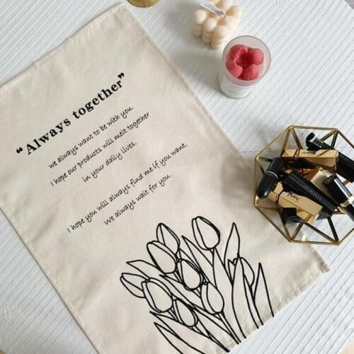 Nordic Ins Cloth Wall HangingTapestry Flower Korean Fabric Hand-drawn Dorm Room Decor Napkin Tapestry Apartment Bohemian A1