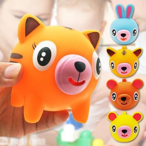 Vocal Doll Animal Shape Tongue Out Creative Decompression Squeeze Ball Toy for Home