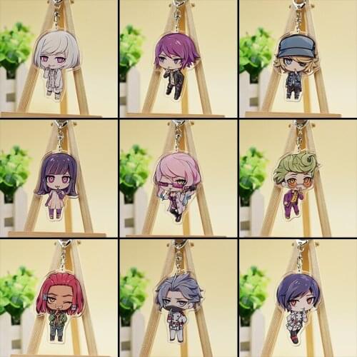 Japanese Anime Akudama Drive Hacker Cosplay Acrylic Figure Keychain Charm Bag Phone Pendant Decor Keyring Boy Girl Xmas Toy Gift