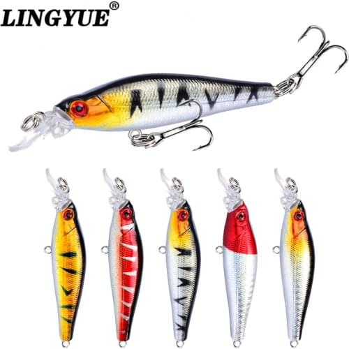 LINGYUE Quality Minnow Fishing Lure 8cm 8g Fake Fish Crankbait Wobblers Artificial Japan Hard Bait Swimbait Trout Lure Pesca