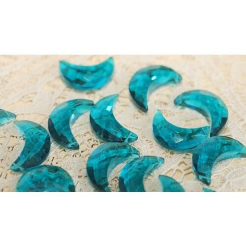 1pieces LOOSE BEADS moon shape quartz faceted wholesale for DIY jewelry