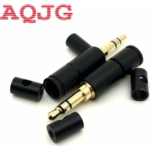 100pcs/lot for shure 3 Pole 3.5mm Plug Male Headphone Jack 3.5 mm Audio Connector For 4mm Cable Adapter