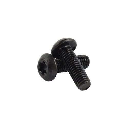 20pcs M5 10.9 level Torx pan head screws T&TX round headed screw anti-theft without column bolt black color 8mm-30mm long