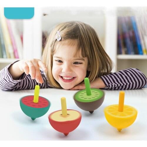 2020 Gyro Childrens Color Rotating Gyroscope Manual Rotating Manually Rotating Kindergarten Wooden Toy Gyroscope