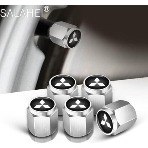 5 PCS Car Wheel Tire Valve Tyre Caps Case Cover For Mitsubishi Asx Lancer 10 9 Outlander EX Pajero S port Eclipse Carisma Galant