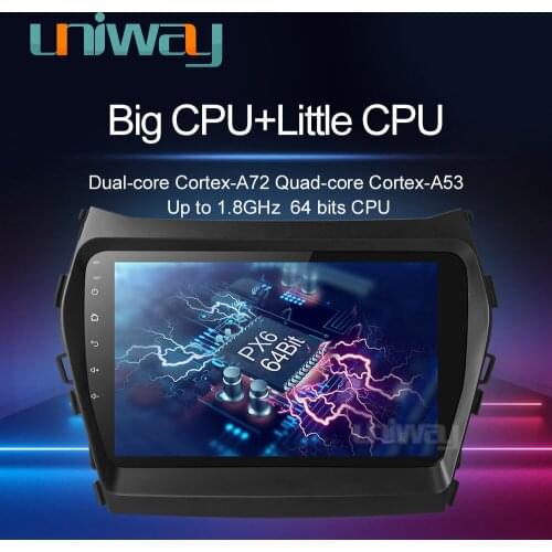 Uniway AIX459071 IPS android 9.0 car dvd for Hyundai IX45 Santa fe 2013 2014 car radio stereo navigation car dvd player gps
