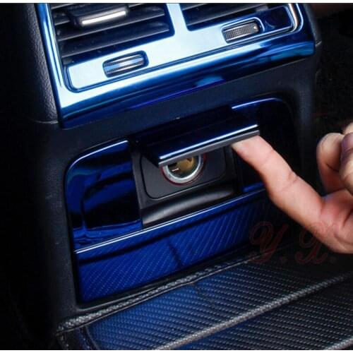 Car styling stainless steel For Audi Q5 Back cigarette lighter Vent Decoration Trim covers Sticker for Audi interior accessories