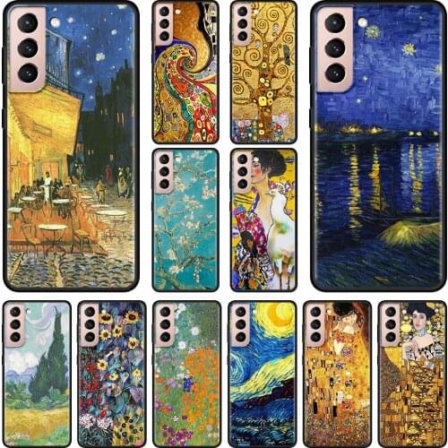 Van Gogh Starry Night Klimt Kiss Phone Cover for Galaxy S20 FE S10 S9 Plus S10e Fundas Protective Case for Samsung S21 Ultra