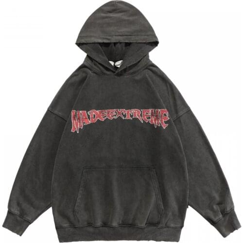 Dark mens hip hop oversized hoodie men graphic print streetwear pullover sweatshirt Harajuku casual cotton hooded jacket men