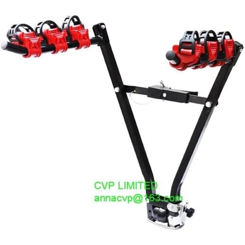 Quality car/vehicle bike rack, 3 bike auto truck trailer hitch rack fold-up hitch mount bicycle rear carrier tow ball mount