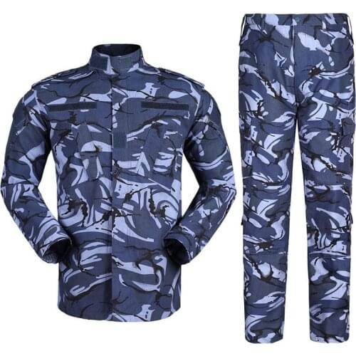 Camouflage Tactical Clothes Army Fan Field Combat Training Military Uniform Suits Outdoor CS Shooting Wearproof Tops + Pants