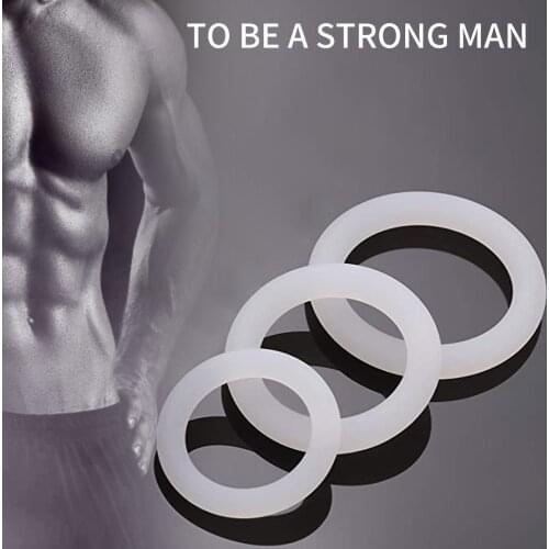 3 Pcs Dildo Ring Silicone Three Chain Lock Fine Penis Ring Luminous Male Training Dick Ring Mens Masturbator Couple Passion Toy