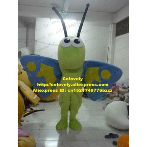 Beautiful Green Moth Butterfly Scalewing Mascot Costume Adult Size With Long Straight Black Tentacle Green Skin No.5131 FS