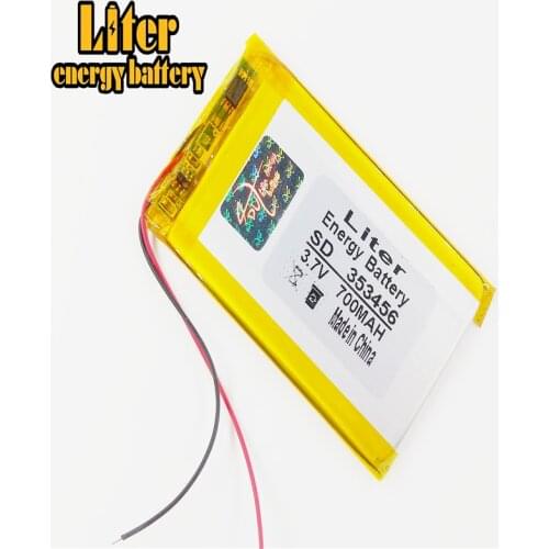 3.7V MP4 MP5 lithium polymer battery 353456 security products GPS Bluetooth audio 700MAH