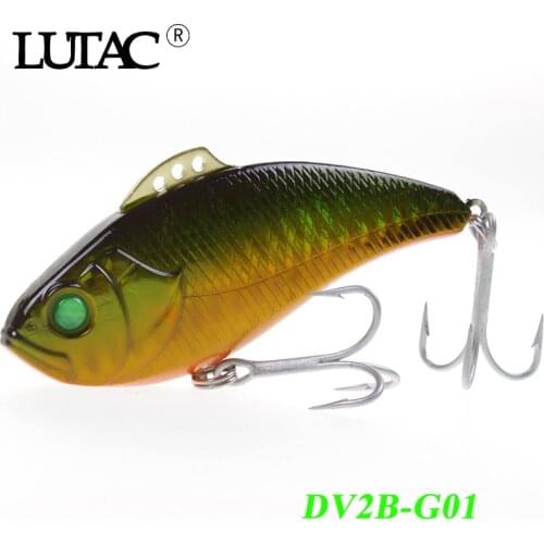 LUTAC 70mm 18g vib Artificial Wobbler sea bass fishing Wholewater Sinking Vibration Pesca
