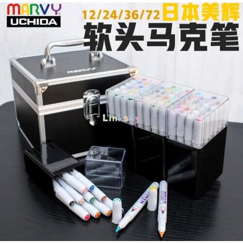 Marvy Uchida 3000 Cimic & Graphic Markers,12/24/36/48/72/168 colors,Soft nib,Durable, flexible and elastic, not easy to wear