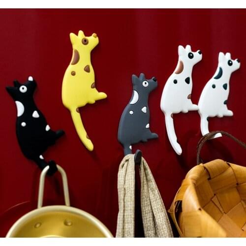 Cartoon Dog Key Holder Magnet Wall Rack Magnetic Mount Hook Creative Fridge Magnets Refrigerator Message Magnet Kitchen Hooks
