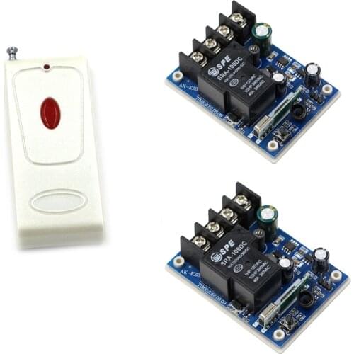 DC 12V-48V Wireless Remote Control Switch Wireless Remote Power Switch Radio Relay 1CH 40A Receiver Transmitter 315/433Mhz